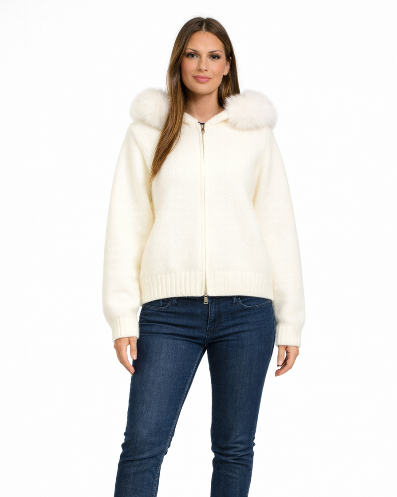 Laureen Giacca Donna con Cappuccio – Zip Frontale, Polsini a Coste, Stile Casual Urbano