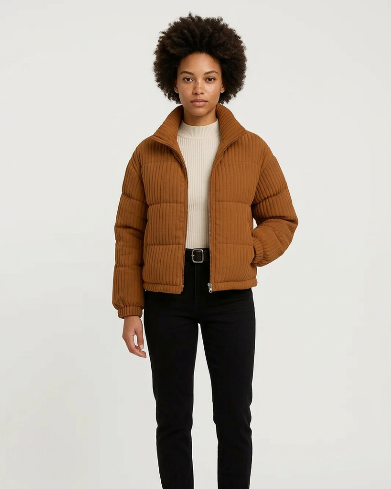 Sonya Piumino Donna Corto Costine – Collo Alto, Giacca Imbottita, Stile Urbano