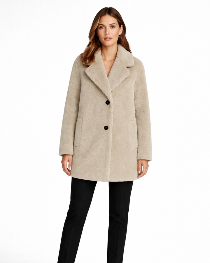 Althea Cappotto Donna Elegante – Taglio Dritto, Collo Ampio Strutturato, Cappotto Invernale