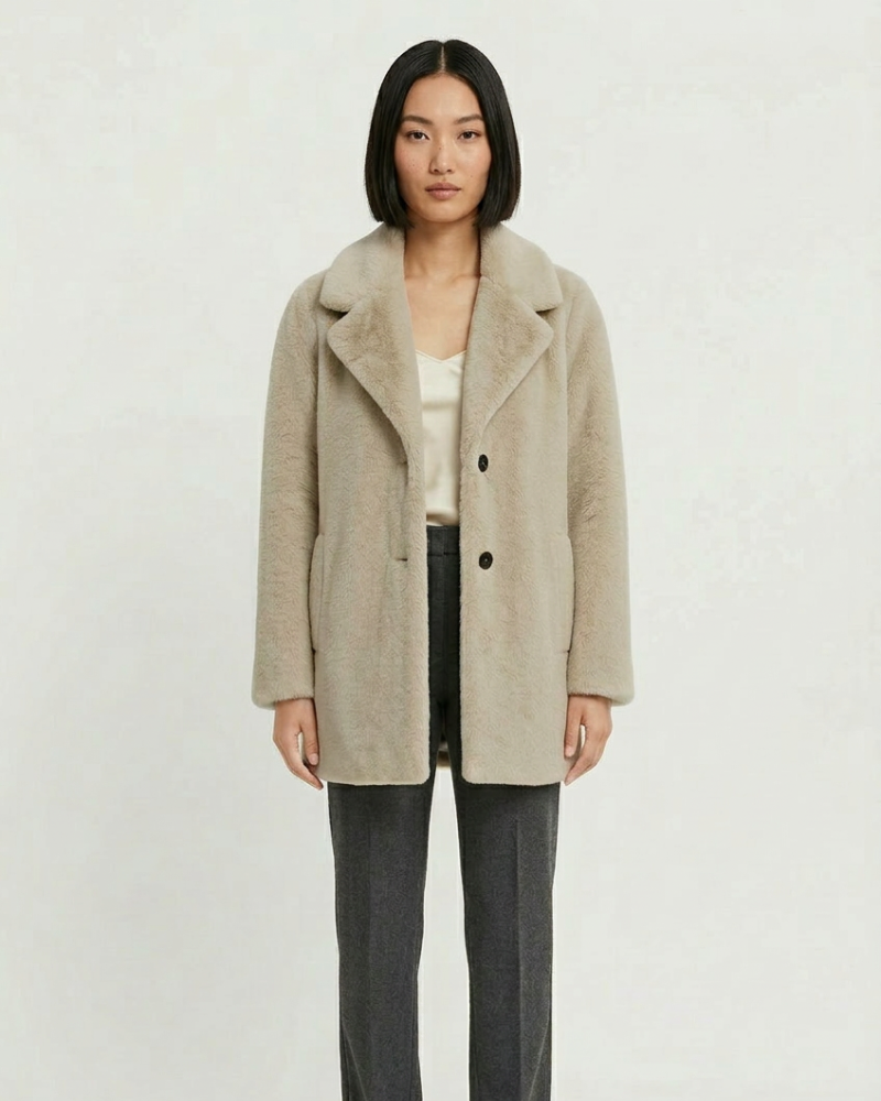 Althea Cappotto Donna Elegante – Taglio Dritto, Collo Ampio Strutturato, Cappotto Invernale