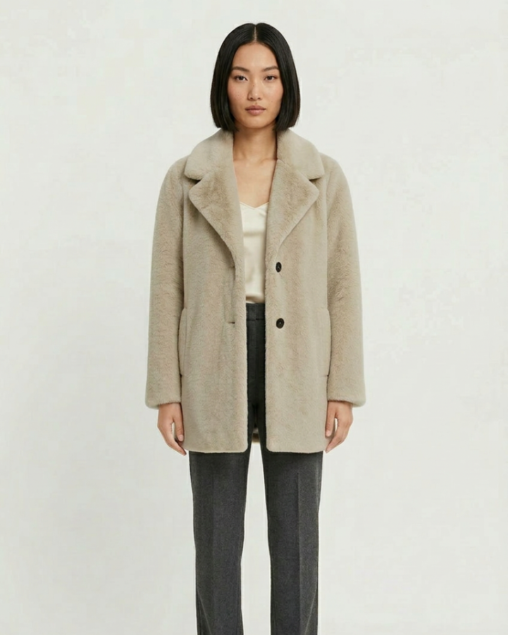Althea Cappotto Donna Elegante – Taglio Dritto, Collo Ampio Strutturato, Cappotto Invernale
