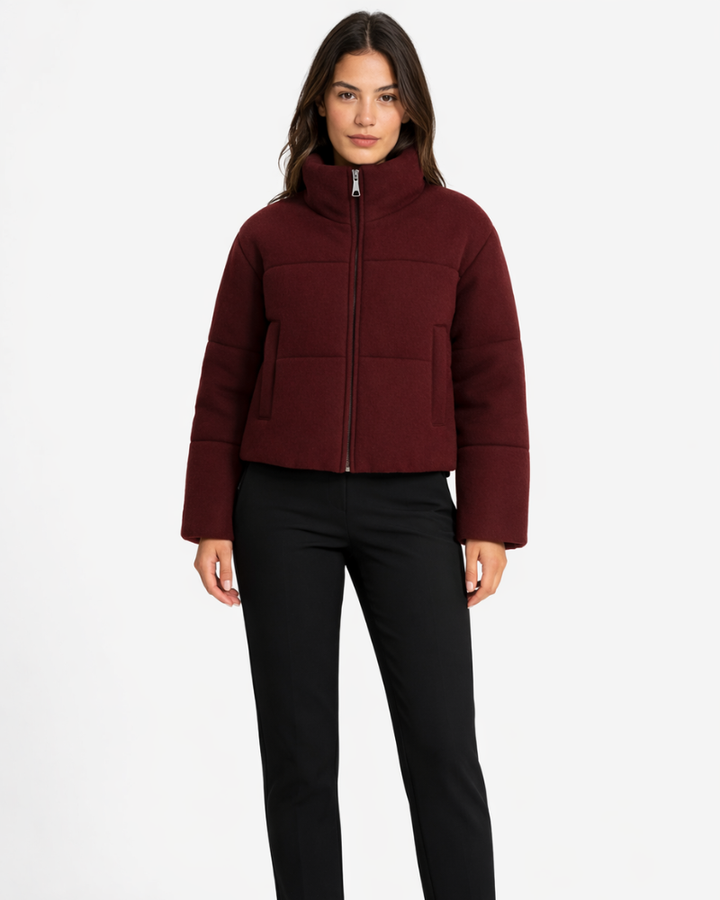 Emmarie Piumino Donna Corto – Collo Alto, Giacca Imbottita Invernale, Stile Urbano