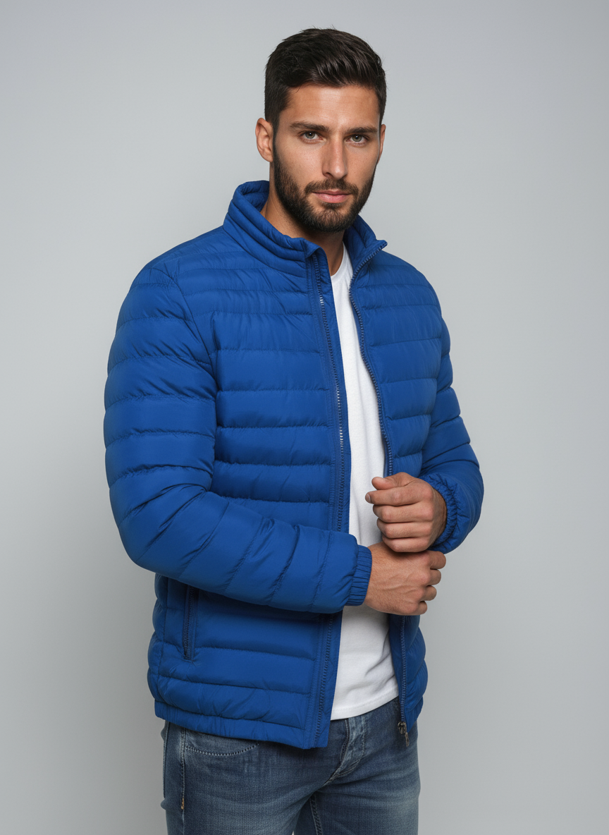Randy Giacca Puffer Uomo – Giubbotto Trapuntato Leggero con Collo Alto e Tasche con Zip