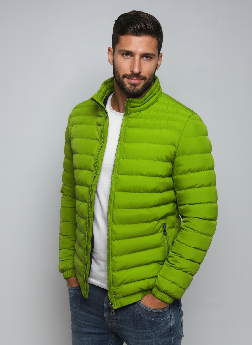 Randy Giacca Puffer Uomo – Giubbotto Trapuntato Leggero con Collo Alto e Tasche con Zip