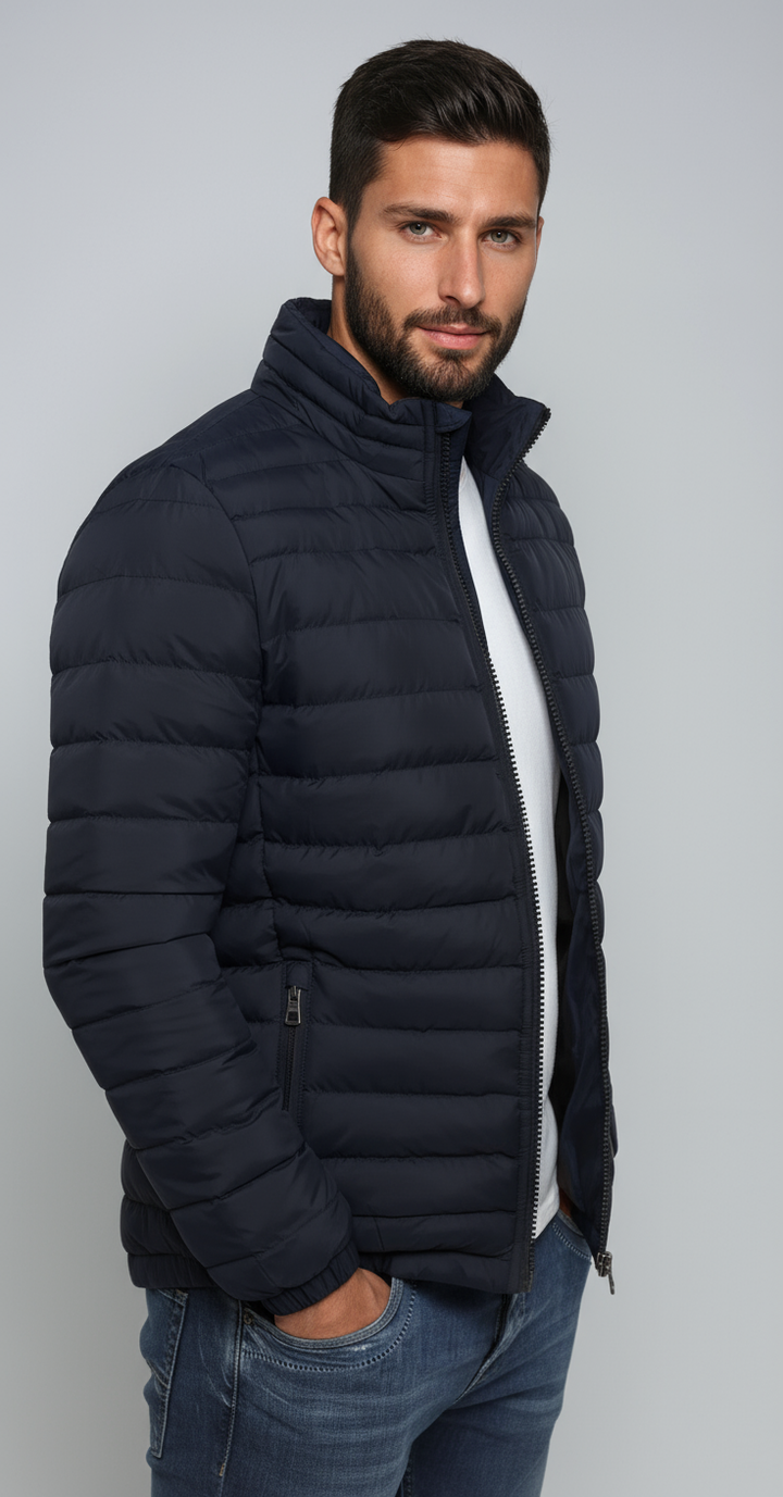 Randy Giacca Puffer Uomo – Giubbotto Trapuntato Leggero con Collo Alto e Tasche con Zip