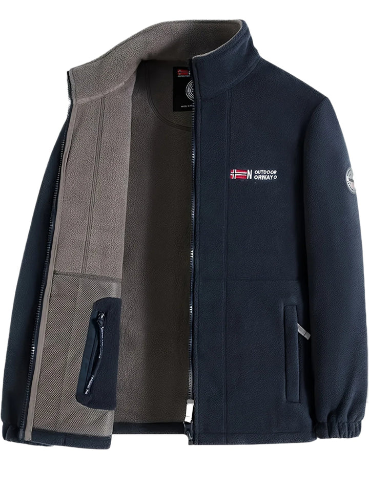 Men's Outdoor Fleece Jacket | With Collar