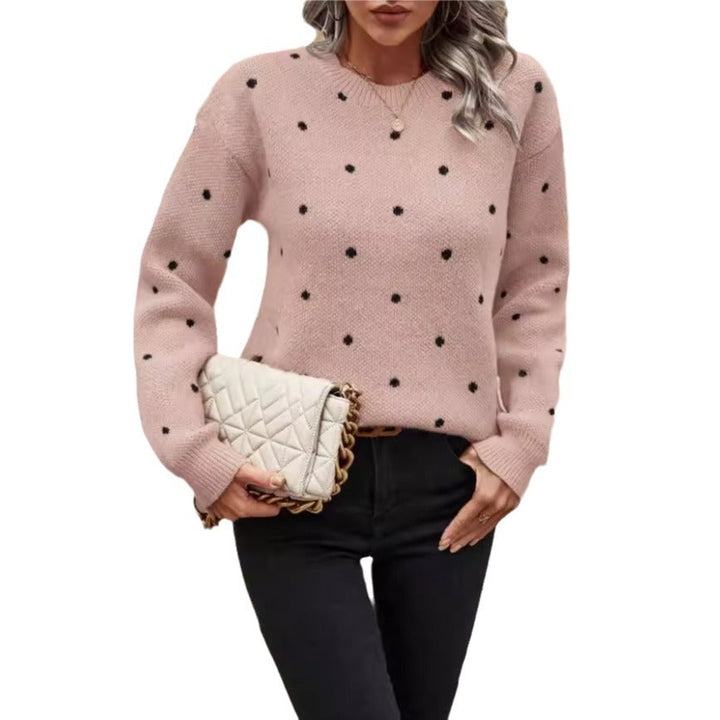 Rosie Maglione Donna a Pois – Pullover Morbido Rosa con Vestibilità Rilassata e Stile Femminile