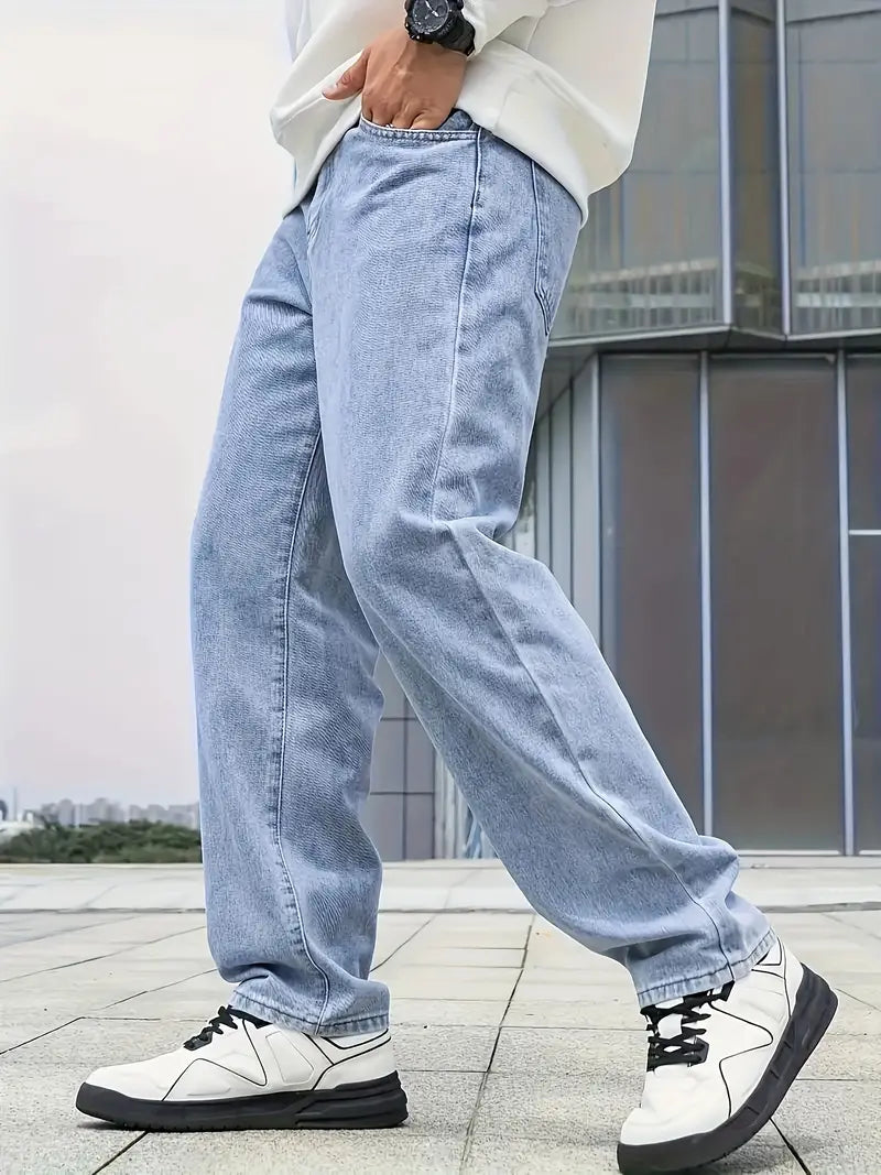Jeans Da Uomo Lavaggio Leggero | Gamba Dritta