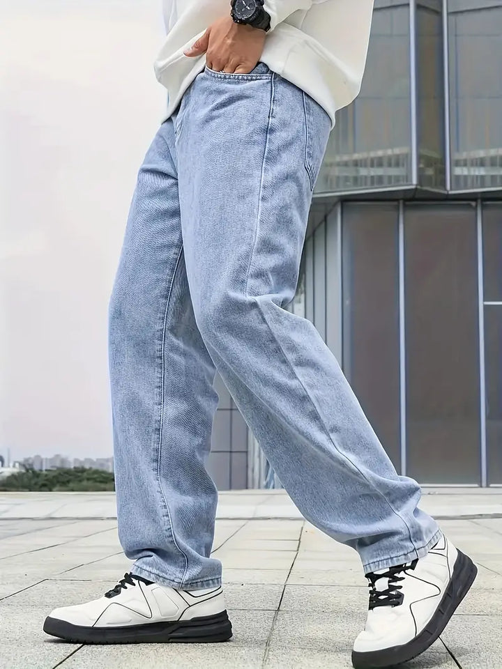 Jeans Da Uomo Lavaggio Leggero | Gamba Dritta