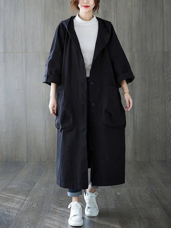 Jane Mantello Oversize Donna con Cappuccio – Elegante, Fluido e Caldo