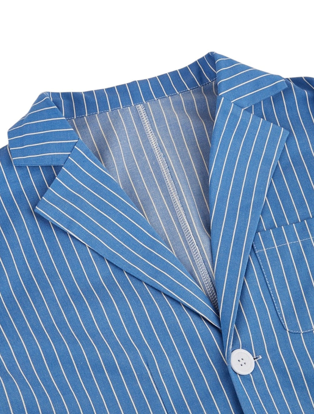 Blazer Estivo A Righe Da Uomo | Blu Reale