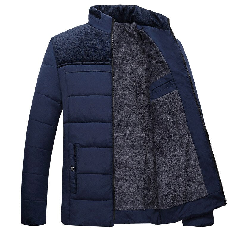 Men's Down Jacket with High Collar | Winter