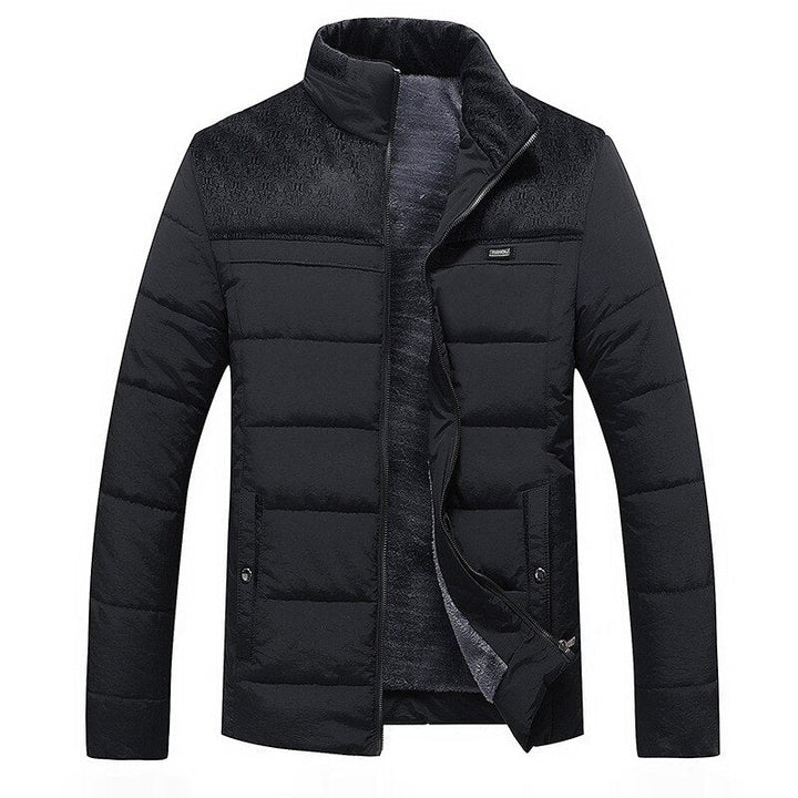 Men's Down Jacket with High Collar | Winter