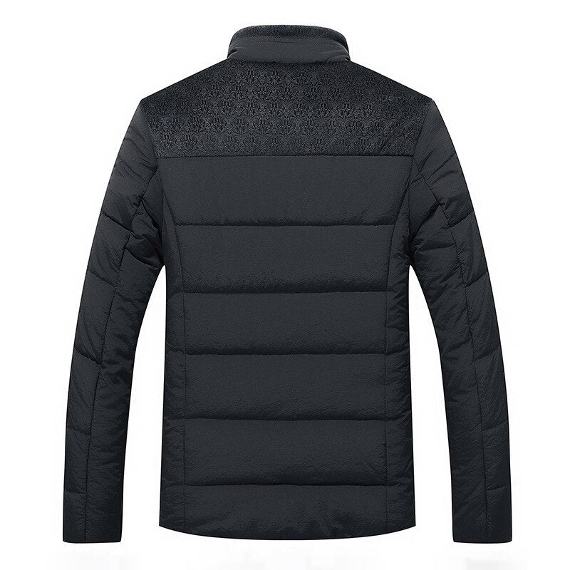 Men's Down Jacket with High Collar | Winter
