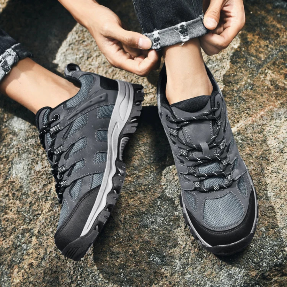 Scarpe Da Walking Uomo Con Suola Antiscivolo | Con Lacci