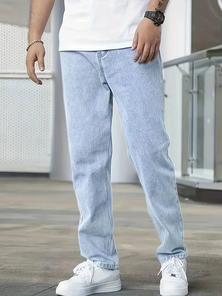 Jeans Da Uomo Lavaggio Leggero | Gamba Dritta