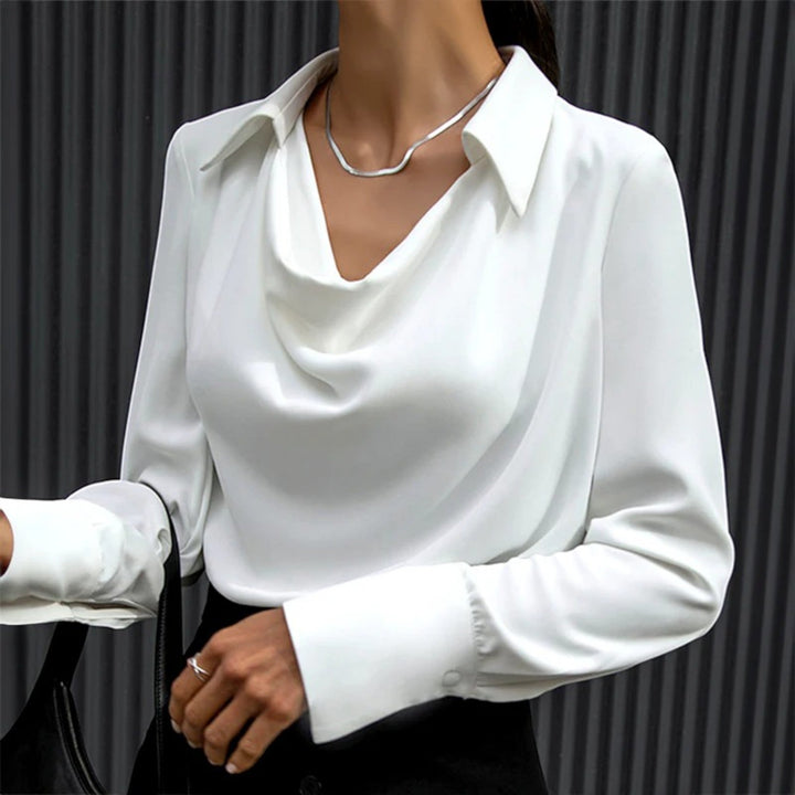 Elegante Camicetta Con Collo A Cappuccio Per Donna | Manica Lunga