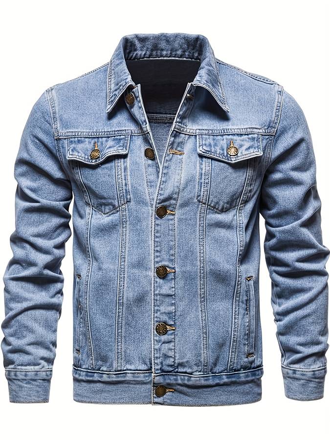 Bodhi Giacca in Denim da Uomo – Giacca di Jeans Slim Fit con Stretch e Chiusura a Bottoni