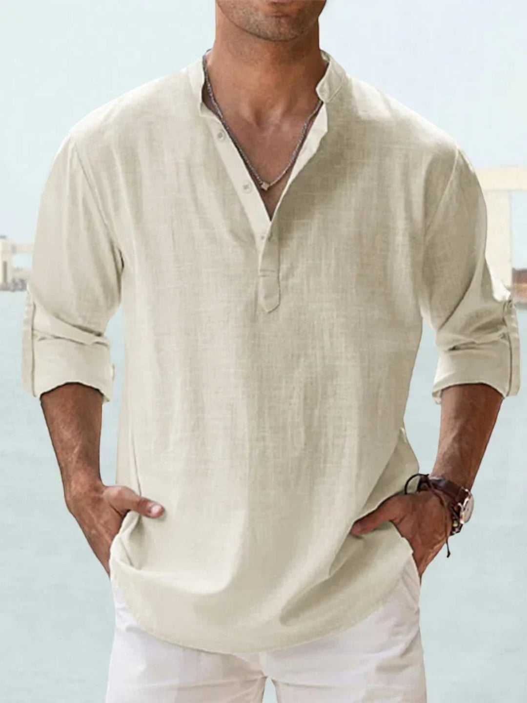Lumo | Camicia Estiva Casual da Uomo | Maniche Lunghe