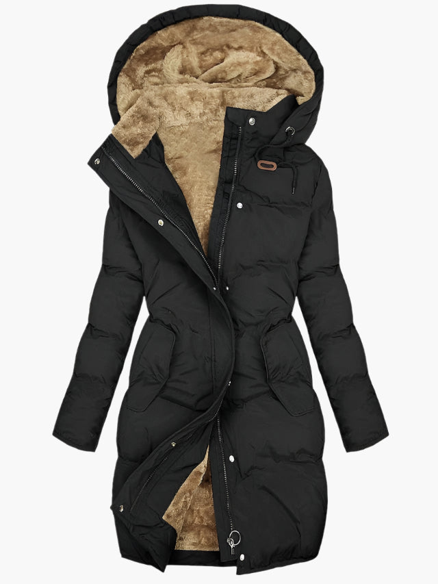 Alexandra Cappotto Invernale Donna Lungo con Cappuccio – Caldo, Elegante e Moderno