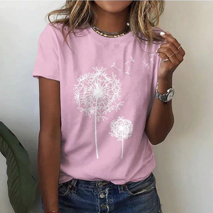 Amandine | Comoda Maglietta Girocollo Da Donna | Manica Corta