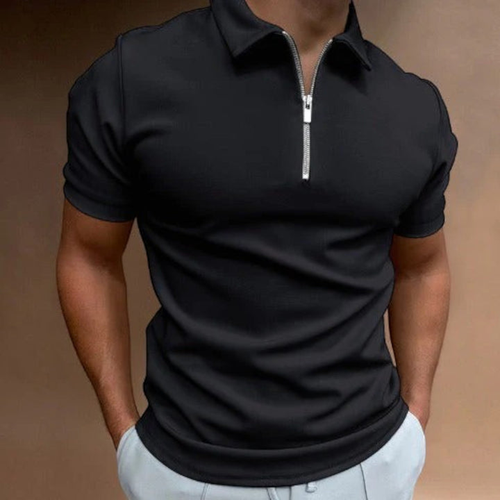 Théodore | Pánské ležérní polo tričko | Poloviční zip