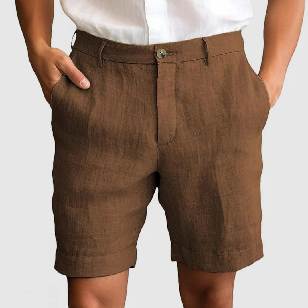 Pantaloncini Casual Con Chiusura A Bottoni Per Uomo | Estate