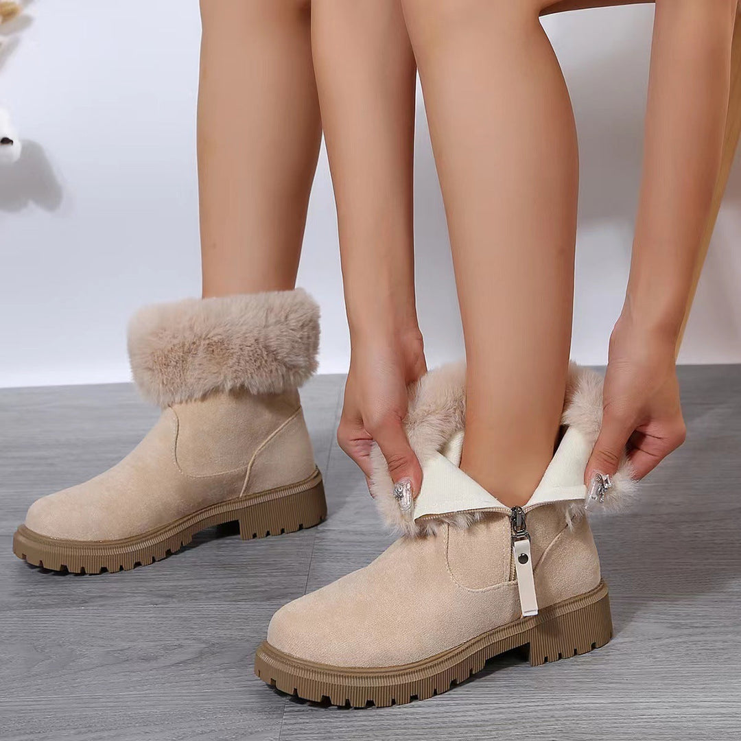 Vanessa Stivaletti Donna – Ankle Boots Invernali con Fodera Morbida e Chiusura con Zip