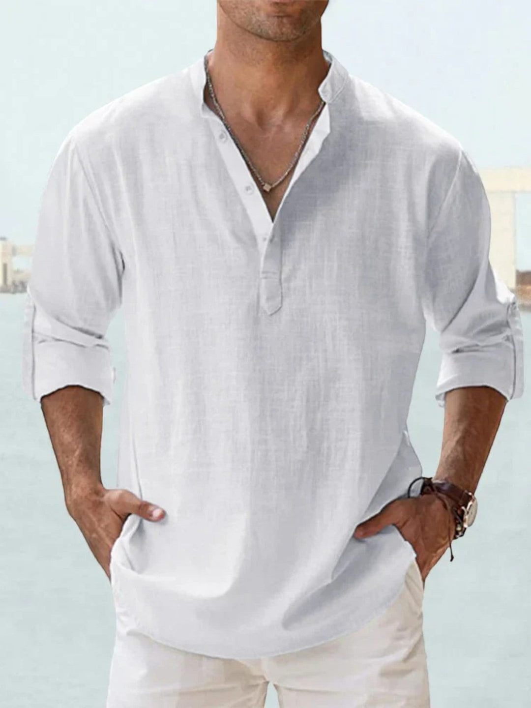 Lumo | Camicia Estiva Casual da Uomo | Maniche Lunghe