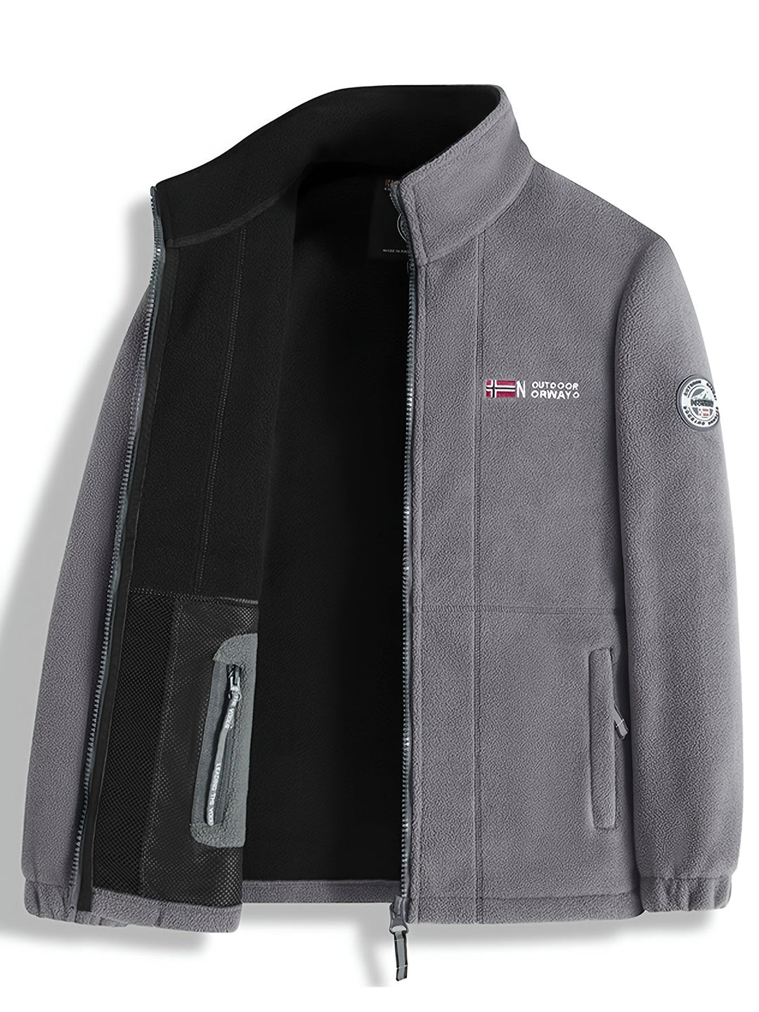 Men's Outdoor Fleece Jacket | With Collar