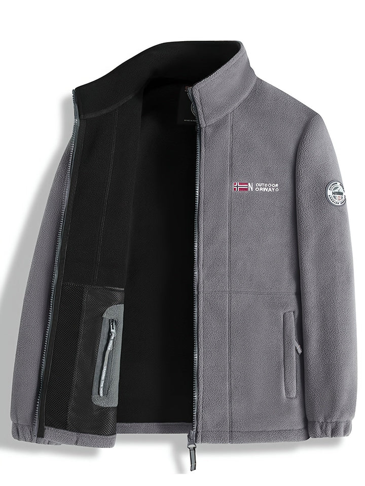 Men's Outdoor Fleece Jacket | With Collar
