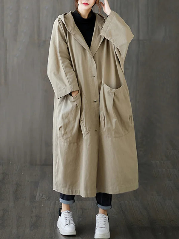 Jane Mantello Oversize Donna con Cappuccio – Elegante, Fluido e Caldo