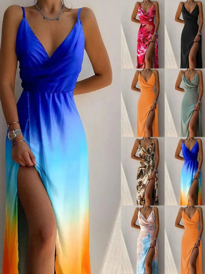 Abito Avvolgente Con Spalline Sottili Da Donna | Maxi