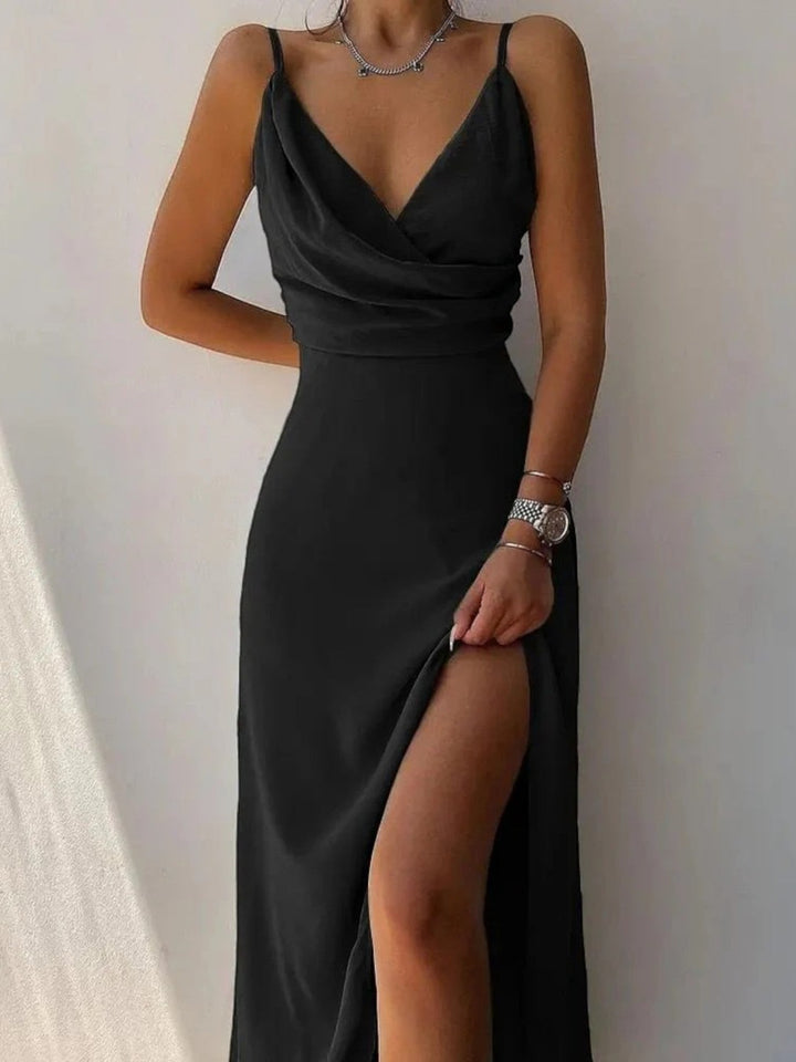Abito Avvolgente Con Spalline Sottili Da Donna | Maxi