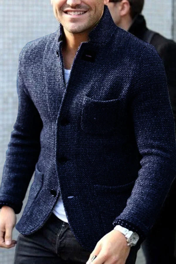 Dan Cardigan Herre i Strikk – Unikt Vintage Design, Komfort & Casual Stil