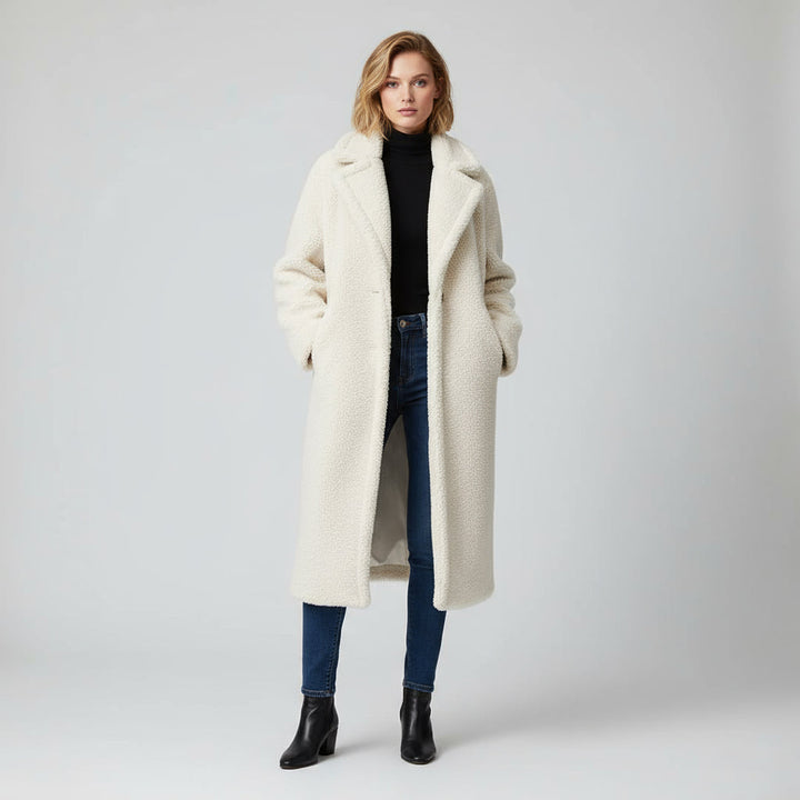Isabel Cappotto Teddy Donna – Giacca Lunga in Fleece con Design Elegante e Morbido
