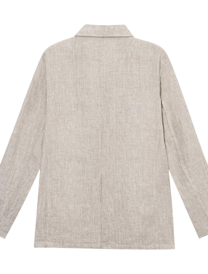 Blazer In Lino Per Uomo | Manica Lunga