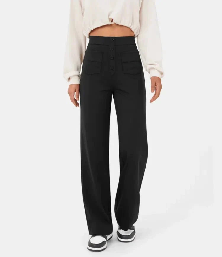 Pantaloni Elasticizzati Da Donna | Vita Alta