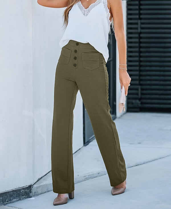 Pantaloni Elasticizzati Da Donna | Vita Alta