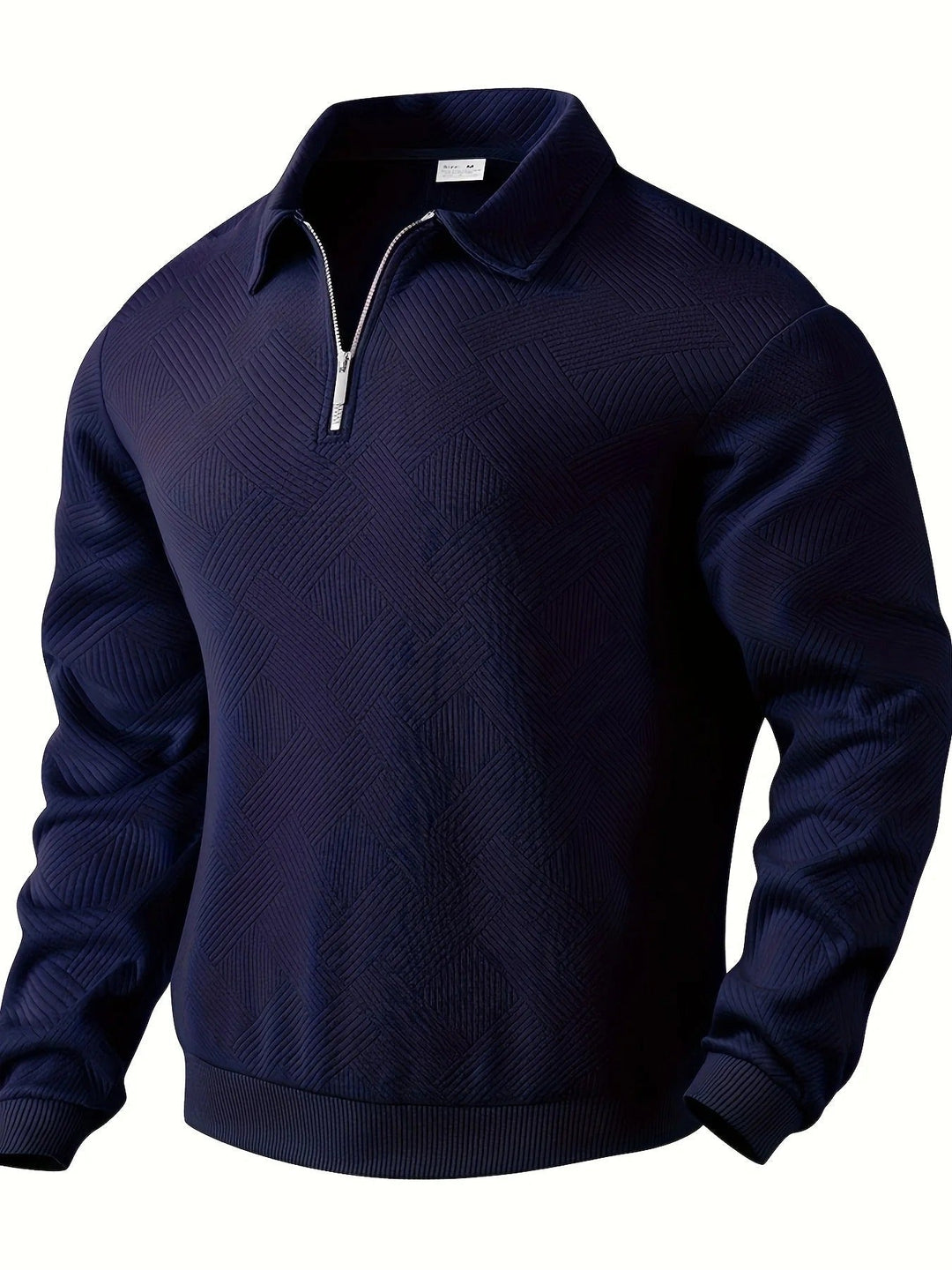 Mark Maglione Uomo Half Zip – Pullover Moderno con Motivo Geometrico e Collo Classico