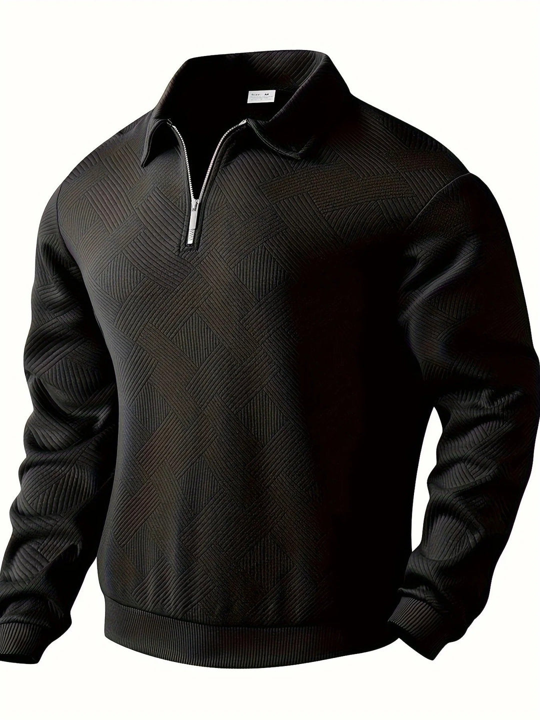 Mark Maglione Uomo Half Zip – Pullover Moderno con Motivo Geometrico e Collo Classico