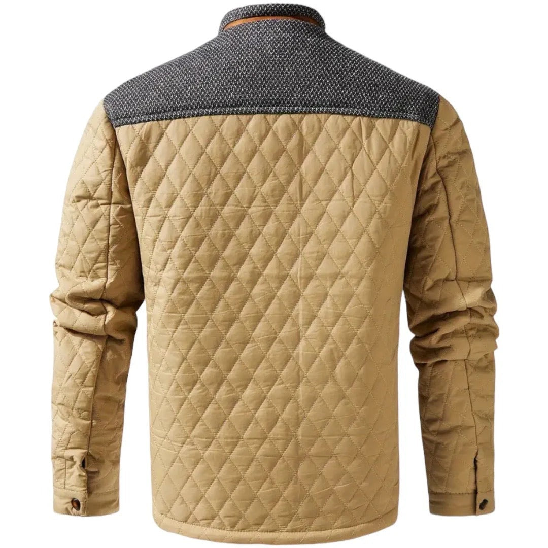 Zaid Giacca Invernale Uomo Trapuntata – Jacket Leggera Calda con Spalle a Contrasto Moderne