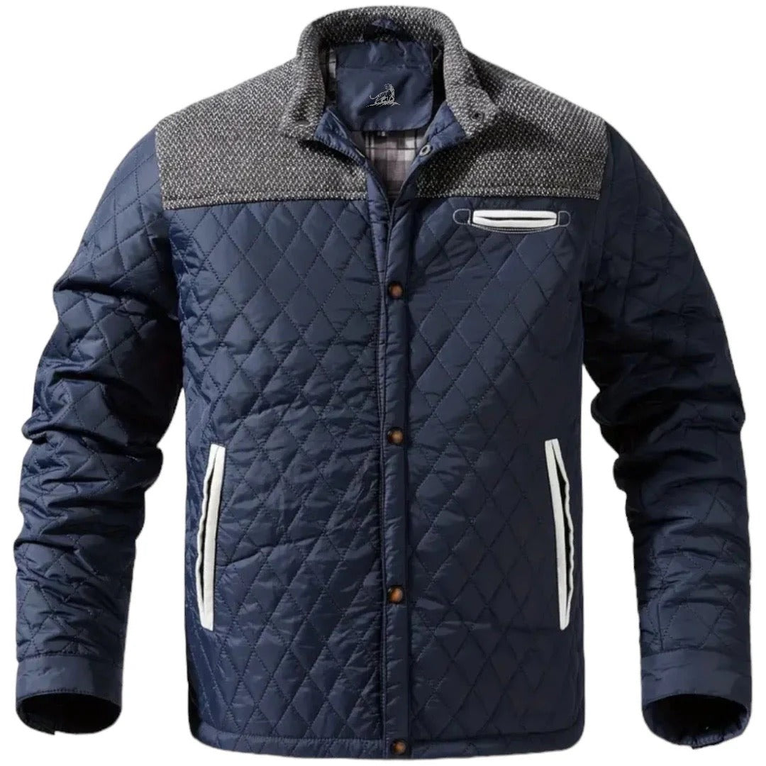Zaid Giacca Invernale Uomo Trapuntata – Jacket Leggera Calda con Spalle a Contrasto Moderne