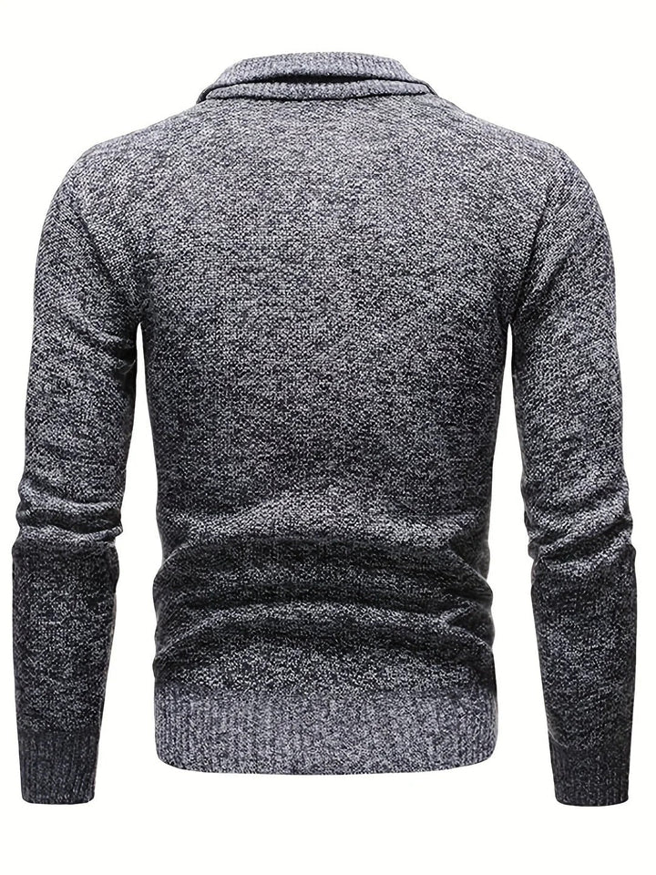 Matteo Maglione Uomo Zip – Pullover Invernale a Maglia Spessa con Chiusura a Zip