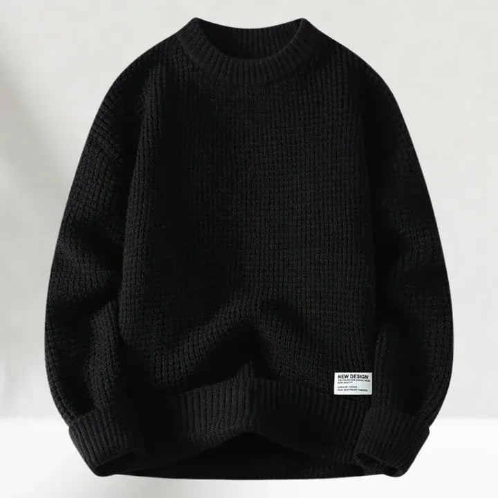 Zayce Maglione Uomo Oversize – Pullover in Maglia Morbida Calda con Vestibilità Rilassata