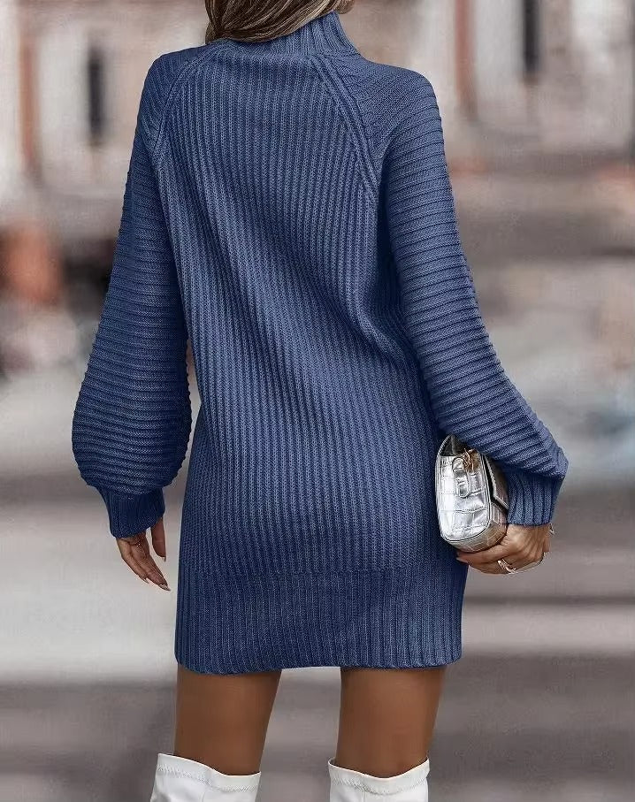 Marie Abito Maglia Donna Lungo – Vestito Invernale Caldo con Collo Alto e Vestibilità Comfort