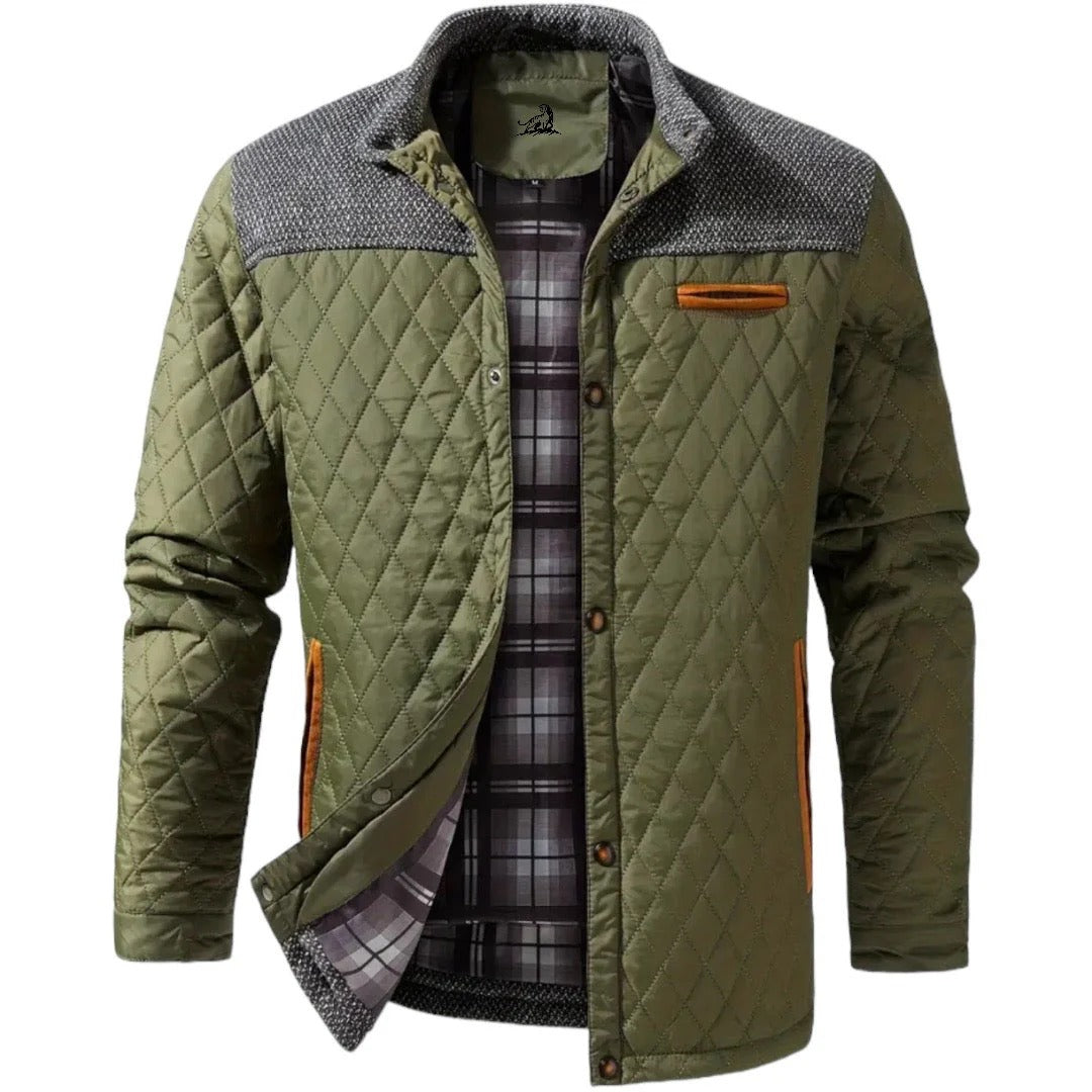 Zaid Giacca Invernale Uomo Trapuntata – Jacket Leggera Calda con Spalle a Contrasto Moderne