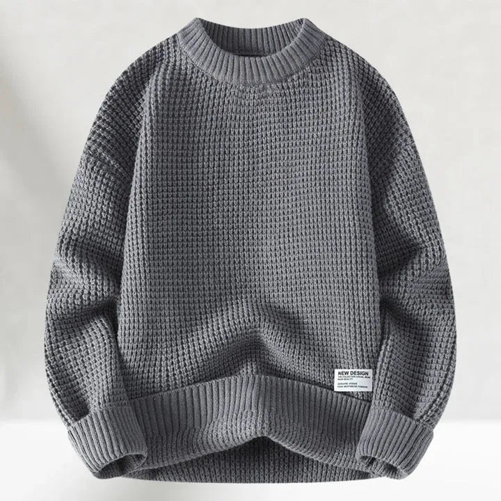 Zayce Maglione Uomo Oversize – Pullover in Maglia Morbida Calda con Vestibilità Rilassata