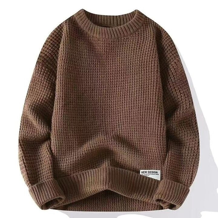 Zayce Maglione Uomo Oversize – Pullover in Maglia Morbida Calda con Vestibilità Rilassata