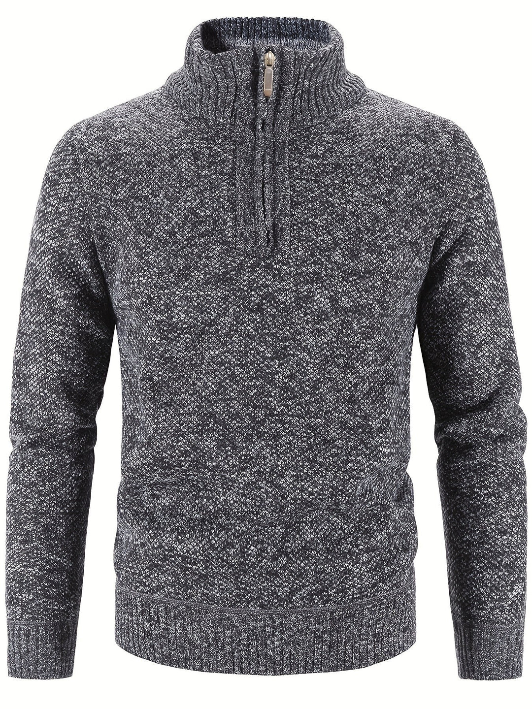 Matteo Maglione Uomo Zip – Pullover Invernale a Maglia Spessa con Chiusura a Zip